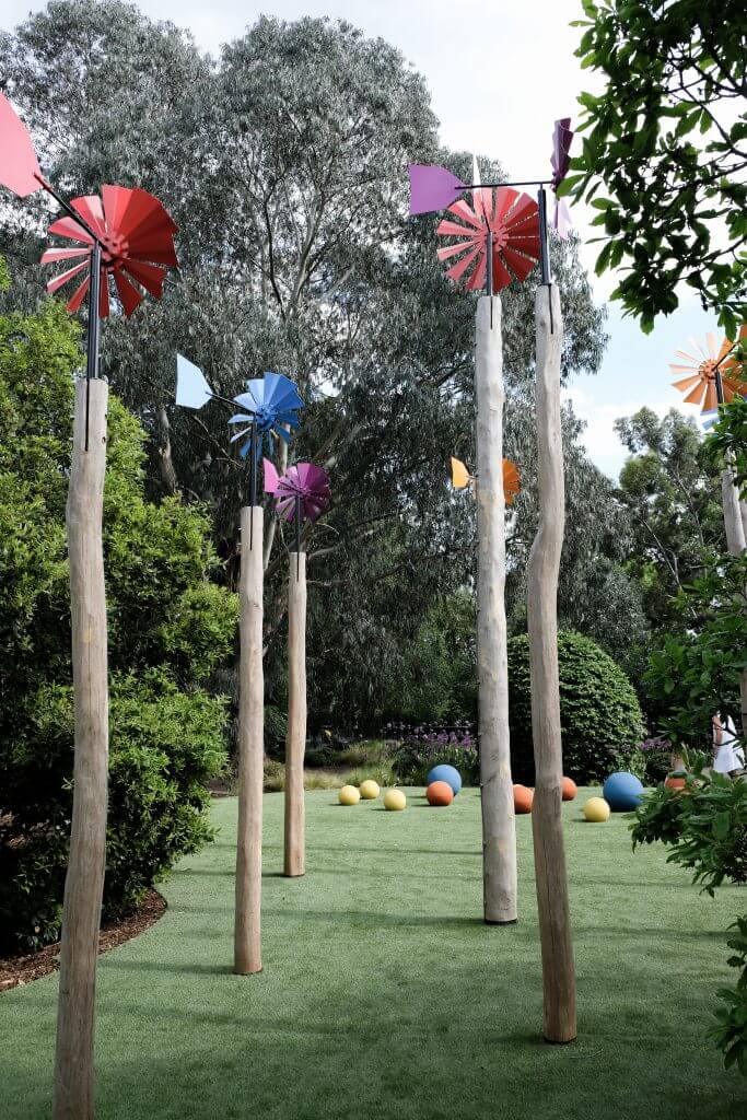 Flower Windmills at Kew Children's Garden